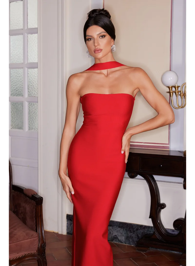Bella Barnett  Rosee Sleeveless Bandage Midi Dress for Women | Best Price UAE
